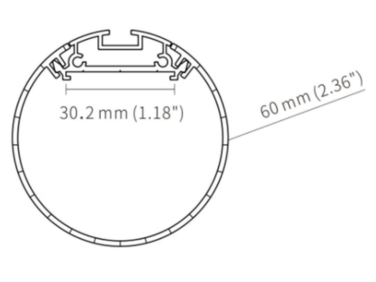 Round LED Strip Light Diffuser for LED Lighting Decoration-5