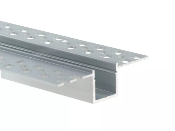 LED Aluminum Channel | Recessed Plaster Profile with Flange