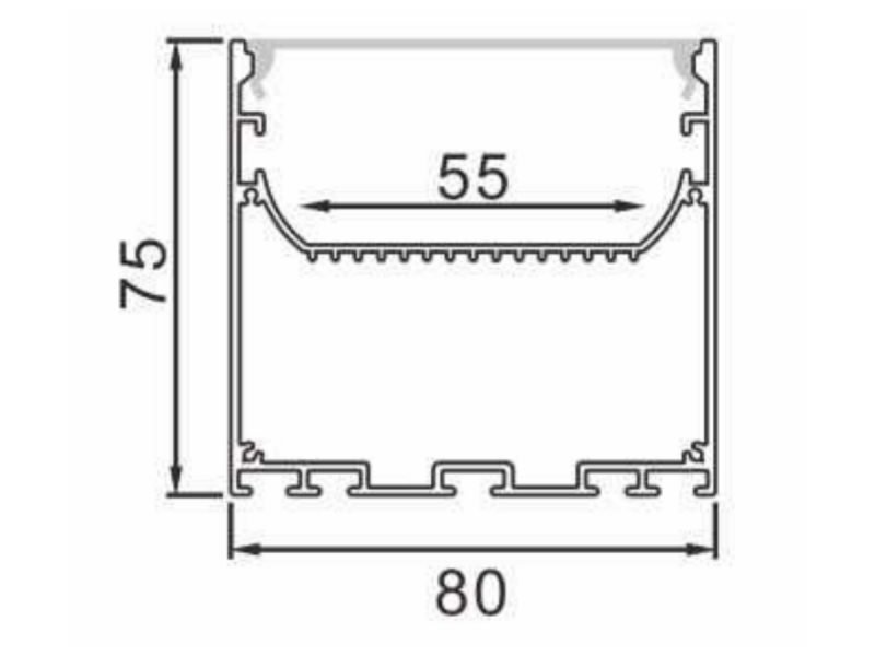 Pendant Mount LED Lighting Channel with PC Diffuser Cover