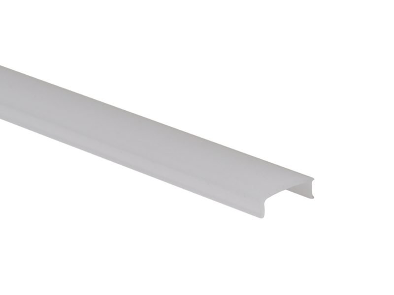 Silver LED Channel Diffuser for Indoor Cabinet Lighting