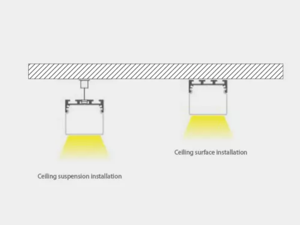 Surface Mounted Suspending LED Diffuser Channels Profile-5