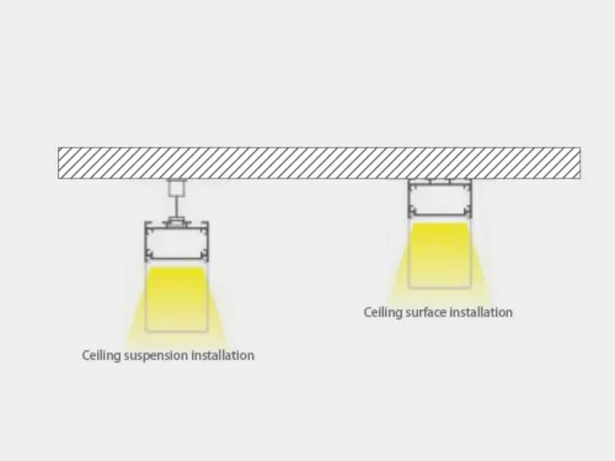 Surface Mounting & Suspending LED Strip Channel Profile Light-4